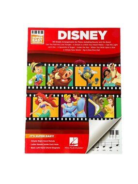 Disney Super Easy Songbook Sheet Music Right Hand Melody Piano Hal Leonard